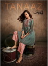 Jansi Tanaaz Designer Exclusive Berry Silk With Embroidery Work Kurti With Bottom Collection 